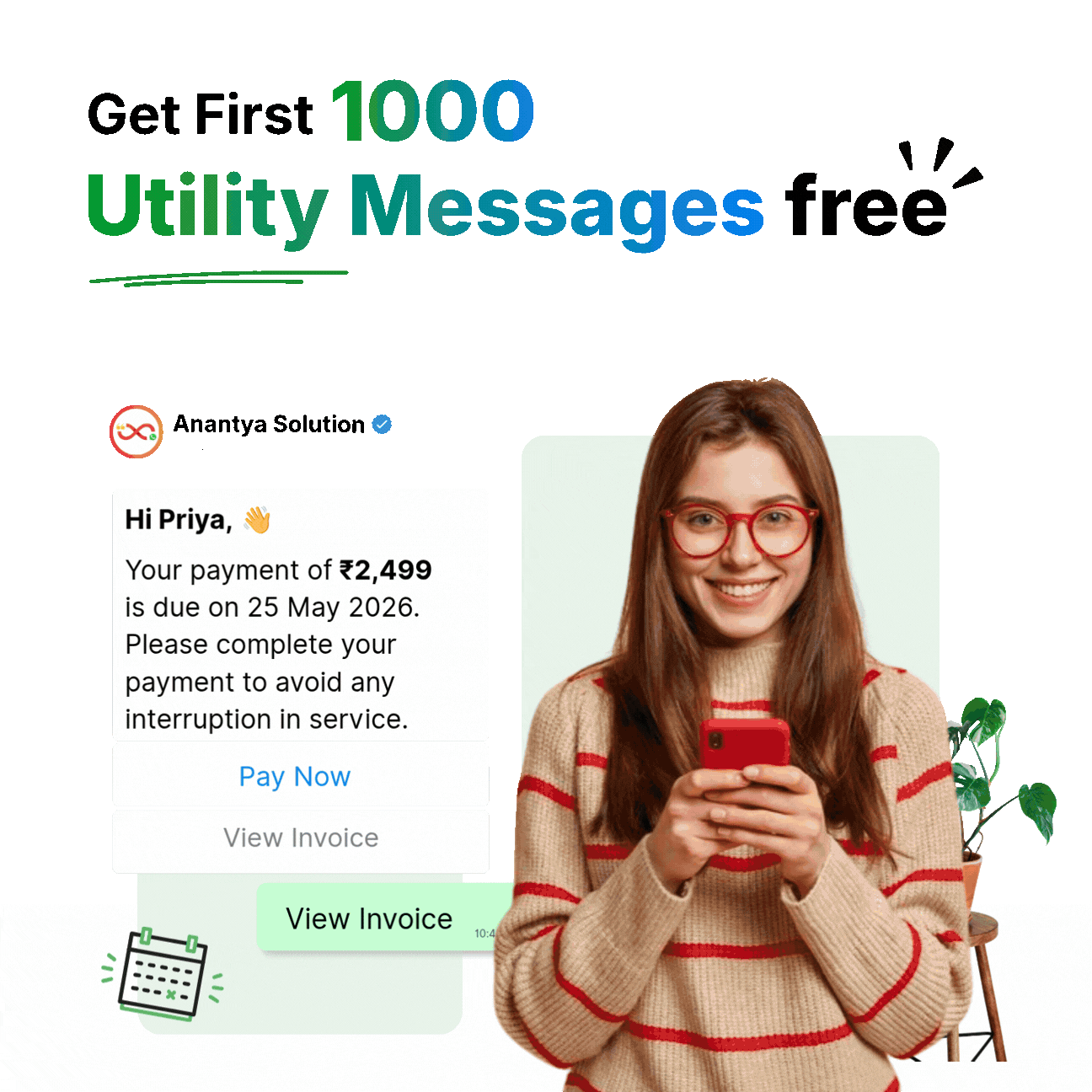 Get first 1000 utility messages free